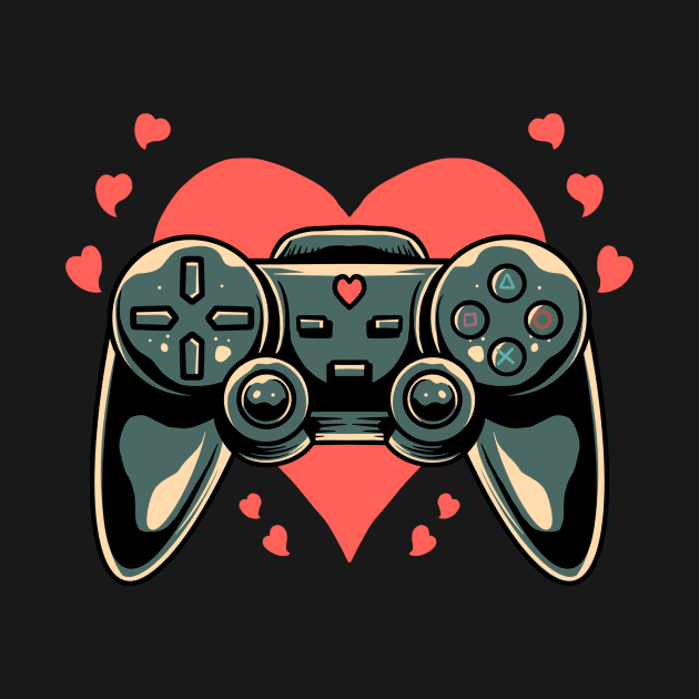 Gaming Gamer Heart Video Gamer Cute Gift by Teewyld