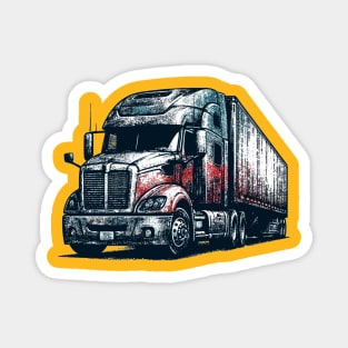 Semi Trailer Truck Magnet