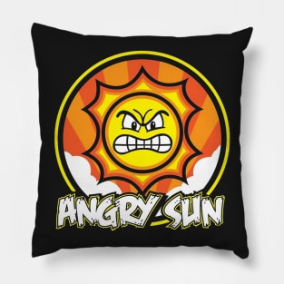 Angry Sun Christmas Pillow