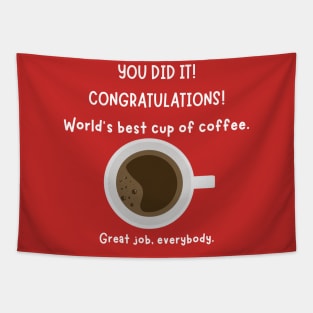 Funny Elf shirt World's Best Cup of Coffee Tapestry