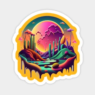 Abstract Desert Landscape Magnet