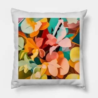 Delicate Pastel Orchids Pillow