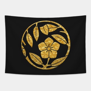 Japanese Mon Hana Kikyo Edamaru Tapestry