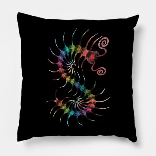 Bold Rainbow centipede Pillow