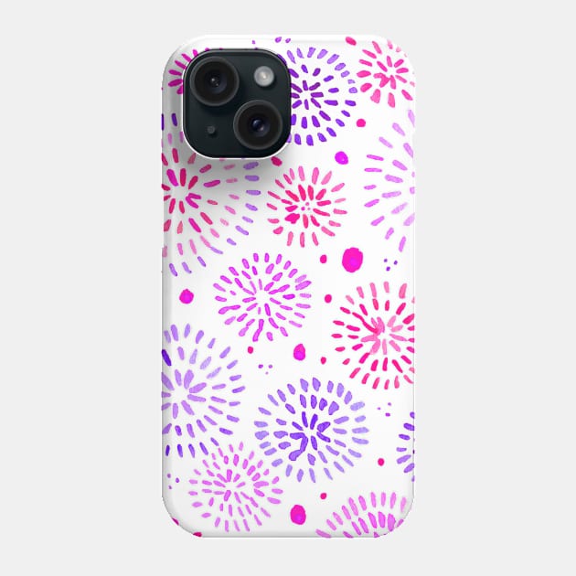 Abstract watercolor sparkles – purple and pink Phone Case by wackapacka