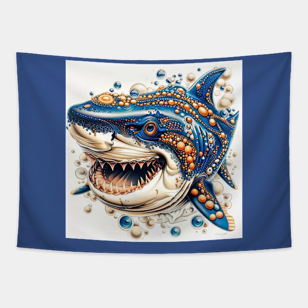 Shark Tapestry by Tarrby