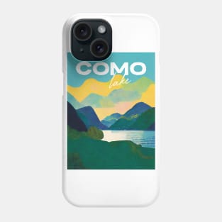 Lake Como Old Travel Poster Retro Wall Art Illustration Phone Case