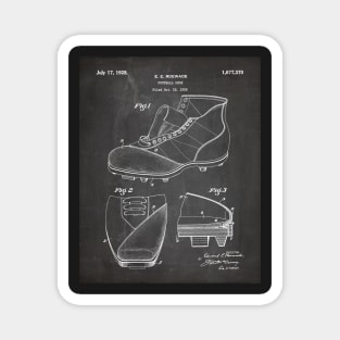 Football Shoe Patent - American Football Boot Coach Fan Football Lover Art - Black Chalkboard Magnet