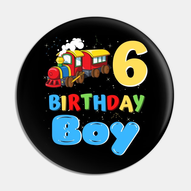 6 Year Old Boy Trains Lover Birthday Gift Pin by JustBeSatisfied