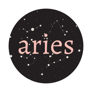 Aries Zodiac Star Circle T-Shirt