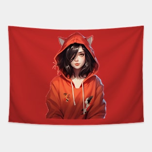 anime cat lover Tapestry