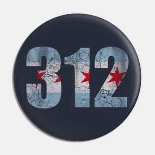 Chicago Flag 312 Pin