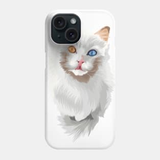White Pussy Cat Phone Case