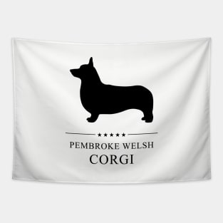 Pembroke Welsh Corgi Black Silhouette Tapestry