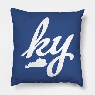 Kentucky ky Ladies Script White Pillow