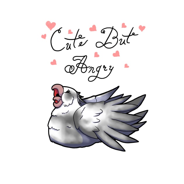 Cute But Angry (White and grey tiel) by Adastumae