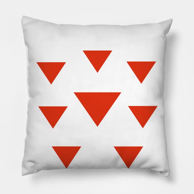 Inverted red triangle Pillow by afmr.2007@gmail.com