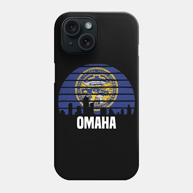 Omaha Nebraska NE Group City Silhouette Flag Gift Phone Case by jkshirts