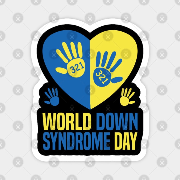 World Down Syndrome Day 321 Awareness Support Magnet by Uniqueify