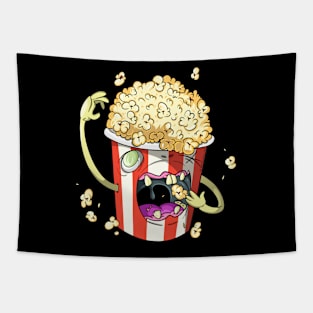 Scary Cute Monster Popcorn Zombie Tapestry