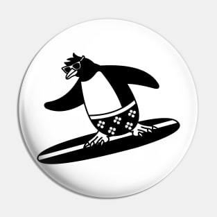 Surfing Penguin Pin