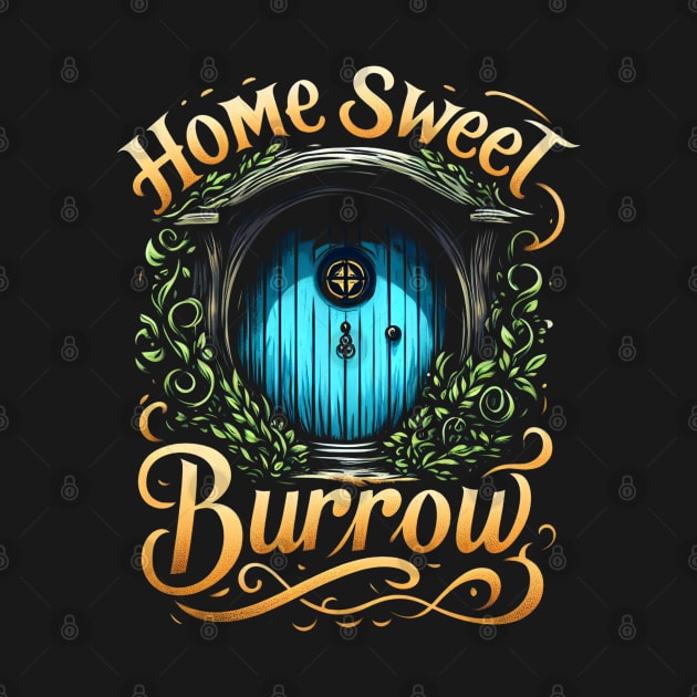 Home Sweet Burrow II - Blue Halfling Home - Fantasy by Fenay-Designs