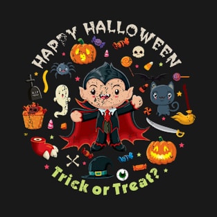 Kids Happy Halloween Trick or Treat T-Shirt