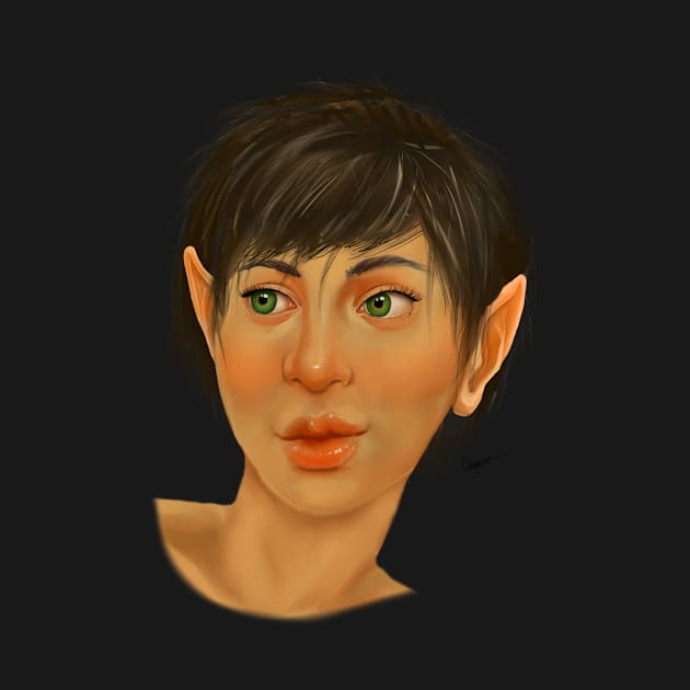 Halfling Portrait Digital Painting by georgiagoddard