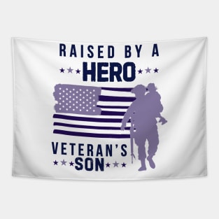 Purple Up For Military Kids Military Child Month - Veteran's Son Tapestry