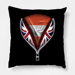 Austrian Flag  Austria Flag zipped British Flag - Gift for Austrian From Austria Pillow