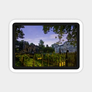 Kirkstall Abbey 4261-B Cistercian monastery Leeds West Yorkshire Night After Dark Photography Magnet