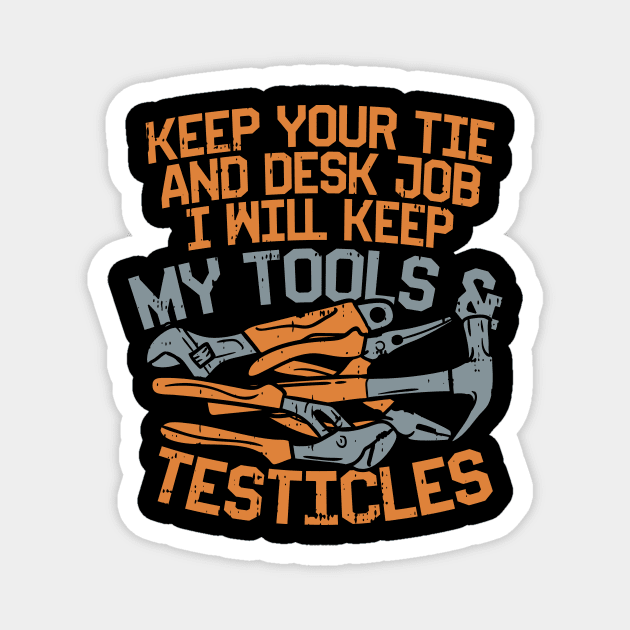 Proud Mechanic Repairman Technician Repair Gift Magnet by Dolde08