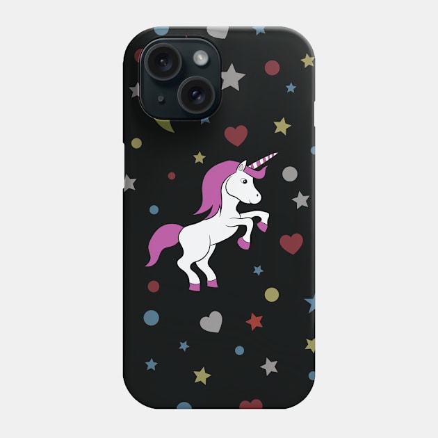 Space Unicorn Phone Case by RockyDesigns