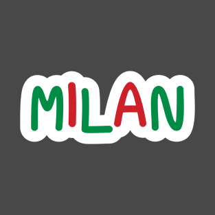 Milan simple text typography T-Shirt