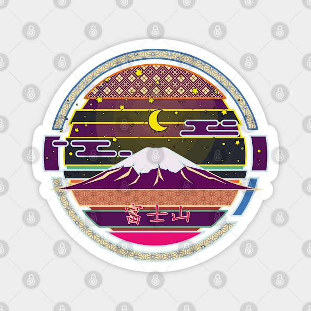 Mt Fuji Nocturne Magnet by urrin DESIGN