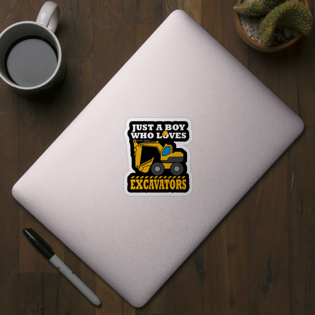 Excavator Sticker For Boys Excavator Gifts Kids Excavator - Excavator Gifts Boys - Sticker