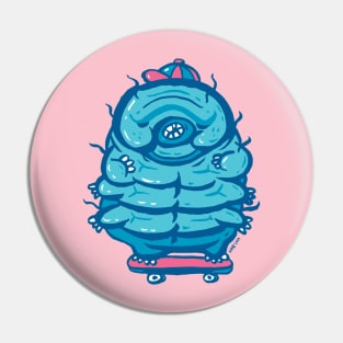 Skateboarding Water bear Pin