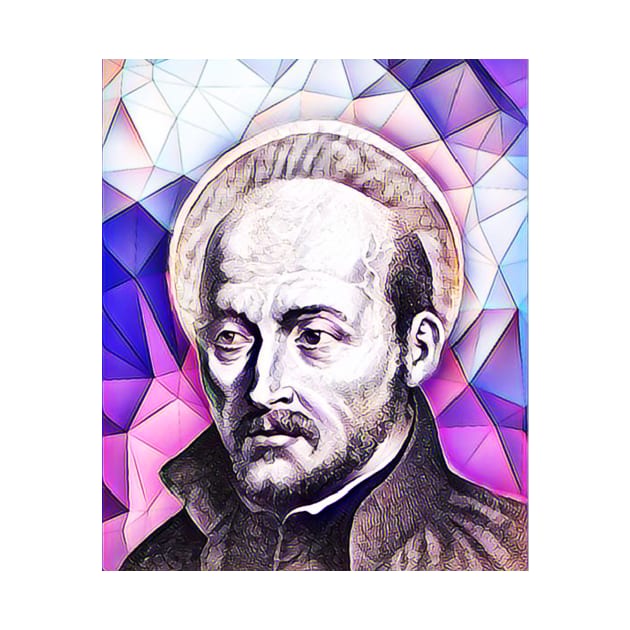 Ignatius of Loyola Pink Portrait | Ignatius of Loyola Artwork 8 by JustLit