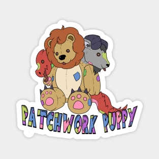 Patchwork Puppy Magnet