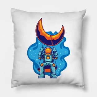 Astronaut Playing Swim In Space Pillow