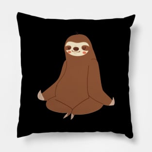 Funny Sloth T-shirt. Sloth Doing Yoga Pillow