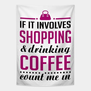 Shopping and Coffee Tapestry