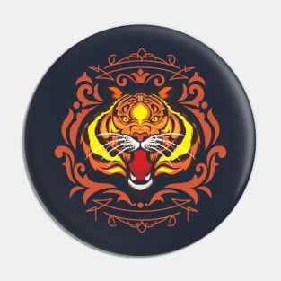 Angry Tiger Design Pin