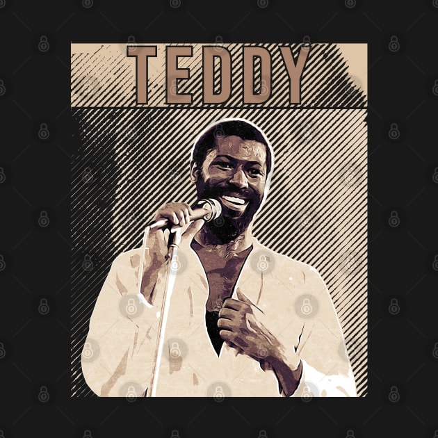 Teddy // Teddy pendergrass // Brown vintage poster by Degiab