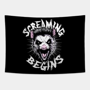 Screaming Begins - Possum 90s Inspired Tapestry