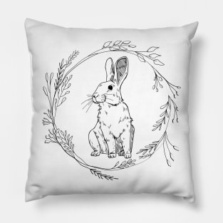 Cute Floral Bunny Pillow