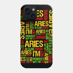 I'm Not Perfect But I'm An Aries Fabulous Clothing Bday Gift Phone Case