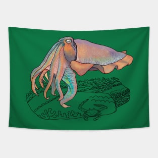 Giant Cuttlefish Doodle Tapestry