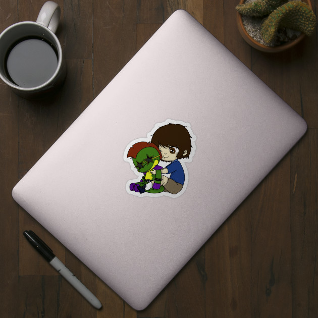 FNAF security breach (gregory and monty plush) - Chibi - Sticker