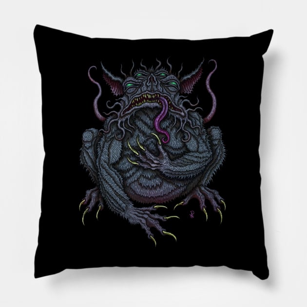 Tsathoggua - Azhmodai 23 Pillow by azhmodai